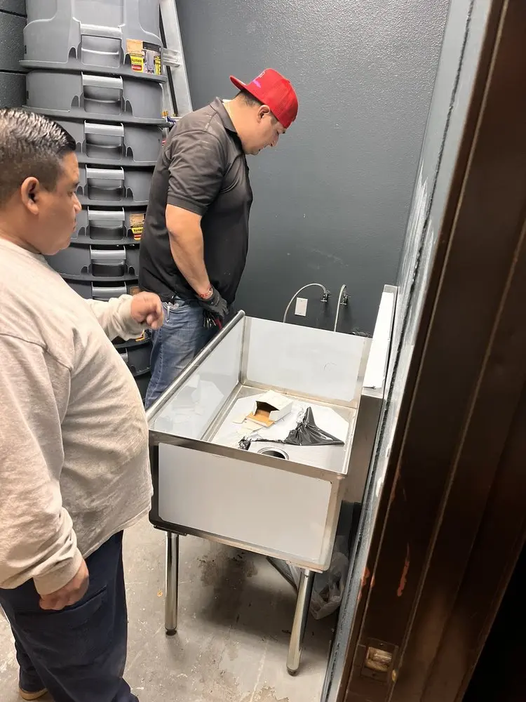 Commercial plumbing and sink installation in Higbeeville
